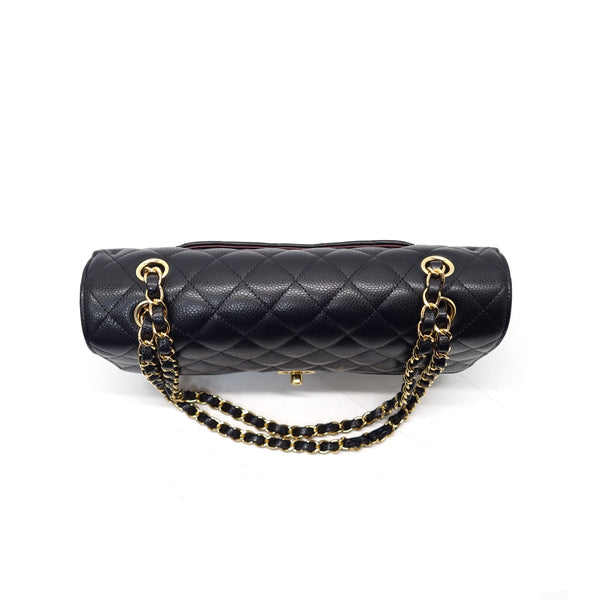 Chanel Classic Medium Double Flap Caviar Ghw (Black)