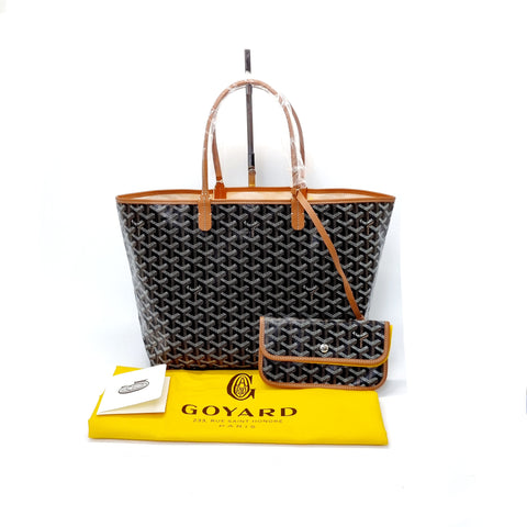 Goyard Saint Louis PM Chevroches Calfskin Tote Bag Shw (Brown)