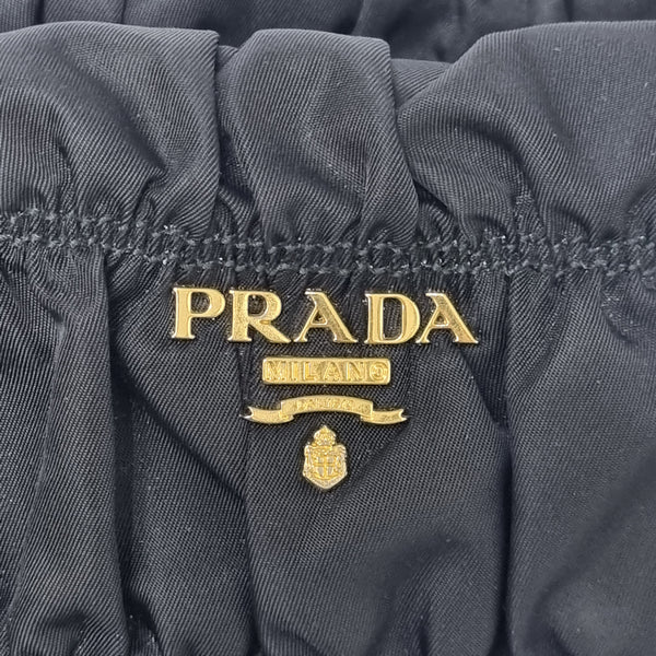 Prada B1407L Gaufre Nylon Tote Ghw (Black)