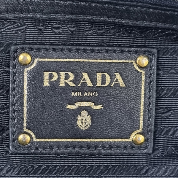 Prada B1407L Gaufre Nylon Tote Ghw (Black)