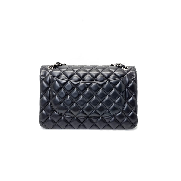 Chanel Classic Jumbo Double Flap Lambskin Shw (Black)