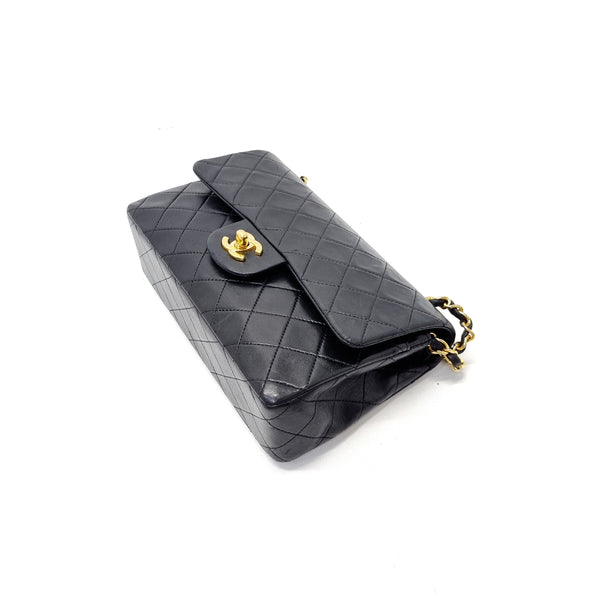 Chanel Vintage Classic Double Flap Small Lambskin Ghw (Black)