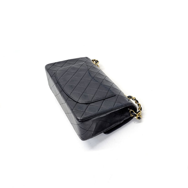 Chanel Vintage Classic Double Flap Small Lambskin Ghw (Black)