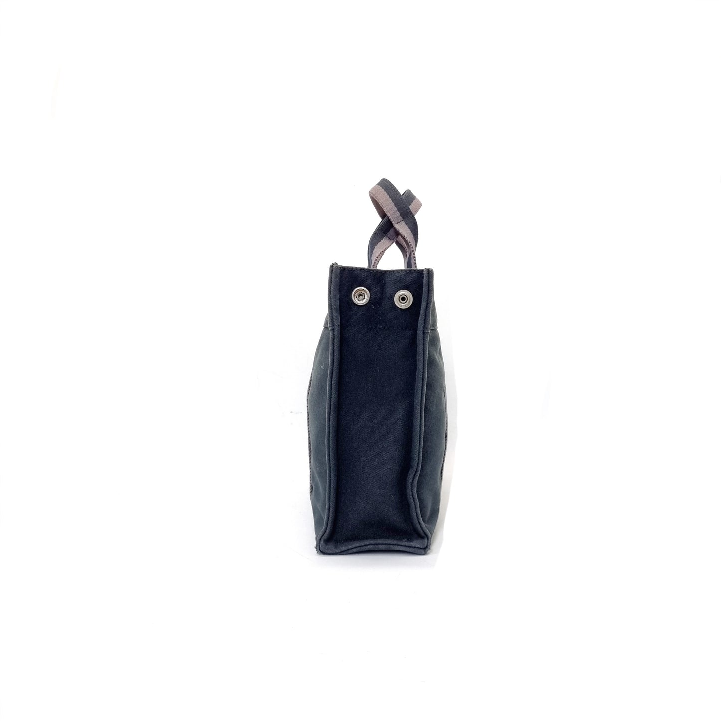 Hermes Fourre Tout PM Canvas Top Handle Phw (Black/Grey)
