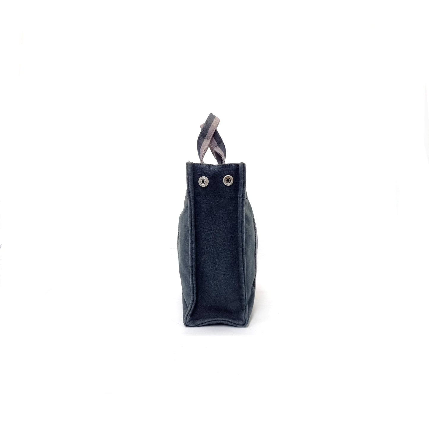 Hermes Fourre Tout PM Canvas Top Handle Phw (Black/Grey)