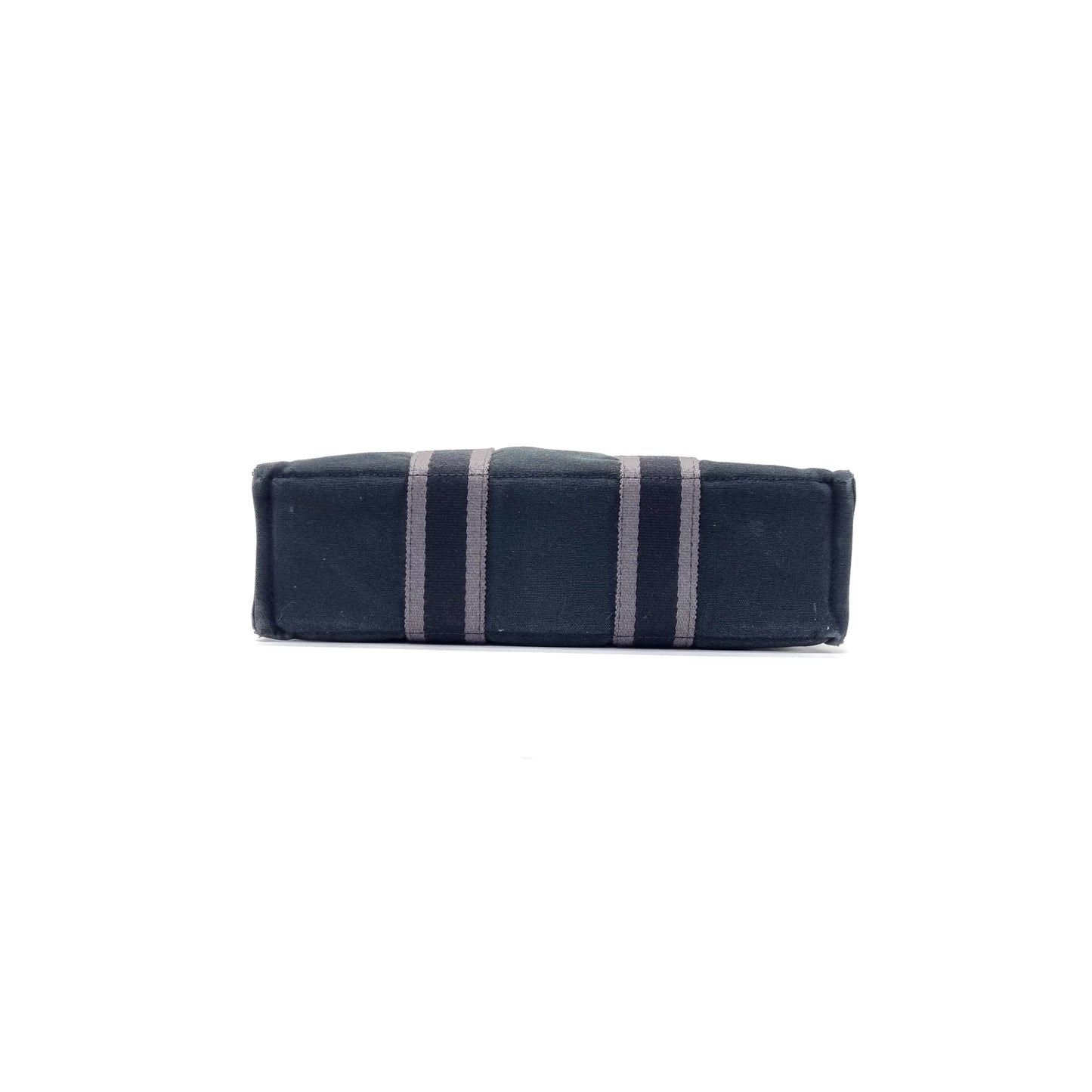 Hermes Fourre Tout PM Canvas Top Handle Phw (Black/Grey)
