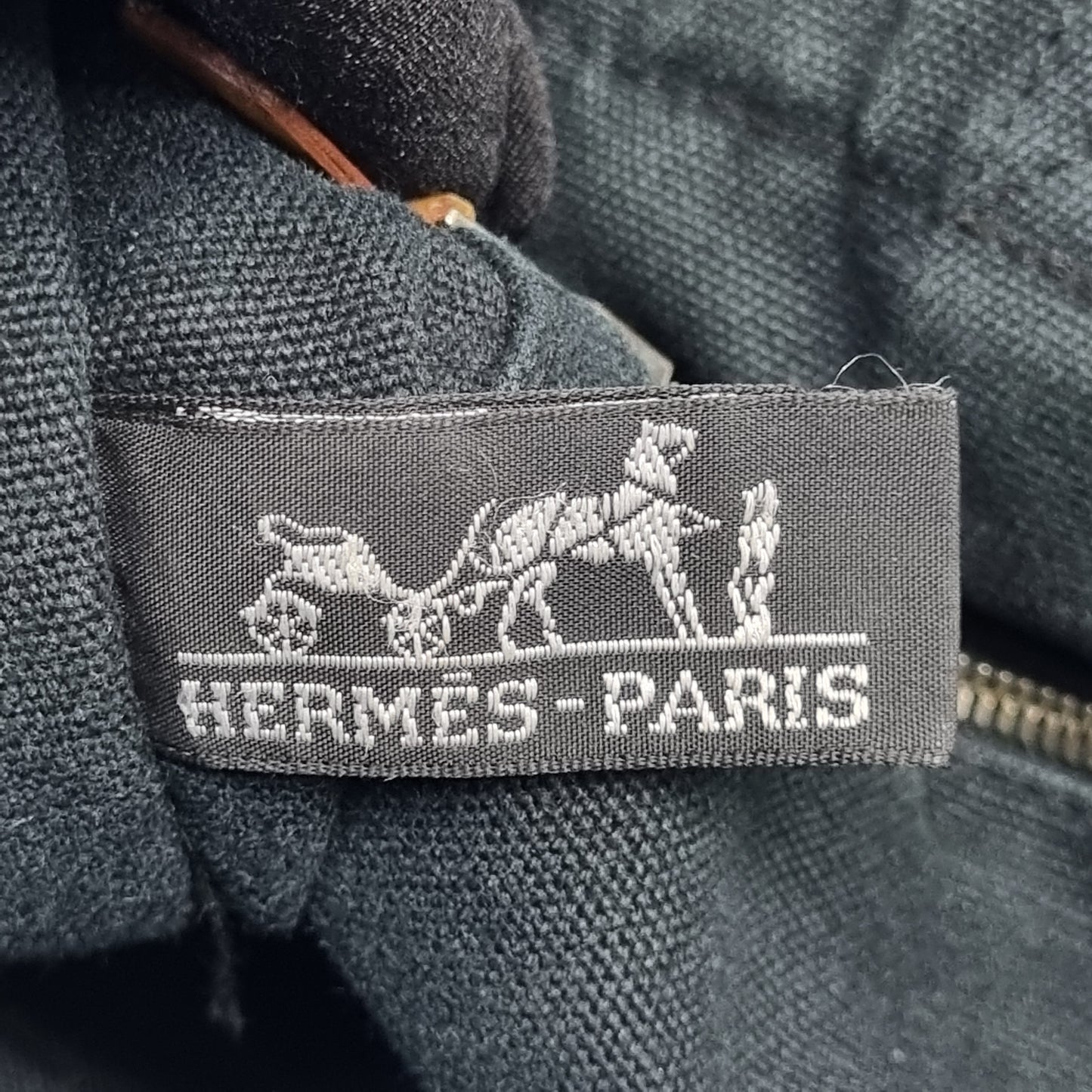 Hermes Fourre Tout PM Canvas Top Handle Phw (Black/Grey)