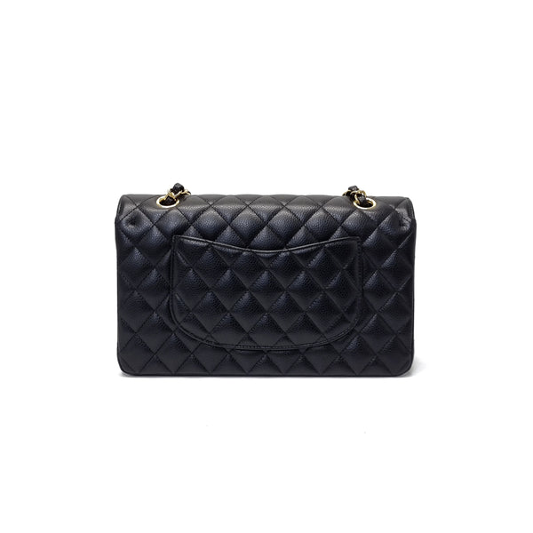 Chanel Classic Medium Double Flap Caviar Ghw (Black)