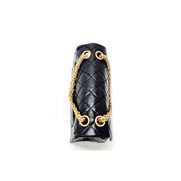 Chanel Reissue Mini 2.55 Aged Calfskin Leather Ghw (Black)