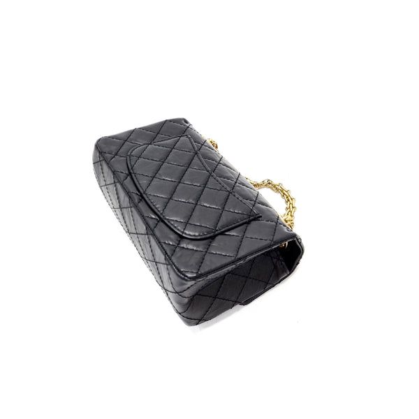 Chanel Reissue Mini 2.55 Aged Calfskin Leather Ghw (Black)