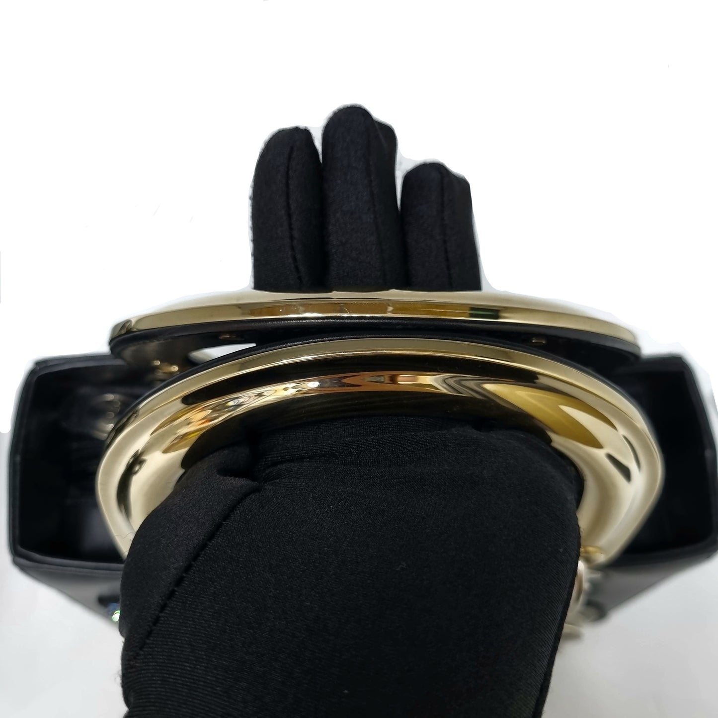 Christian Dior Lady Dior Medium Cannage Lambskin Patch Embellished Shw (Black)
