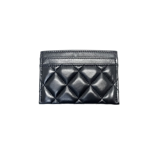 Chanel Card Holder Lambskin Ghw (Black)