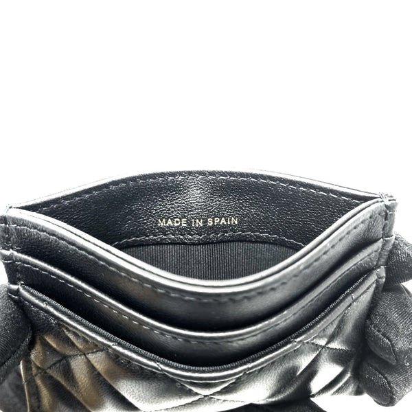 Chanel Card Holder Lambskin Ghw (Black)