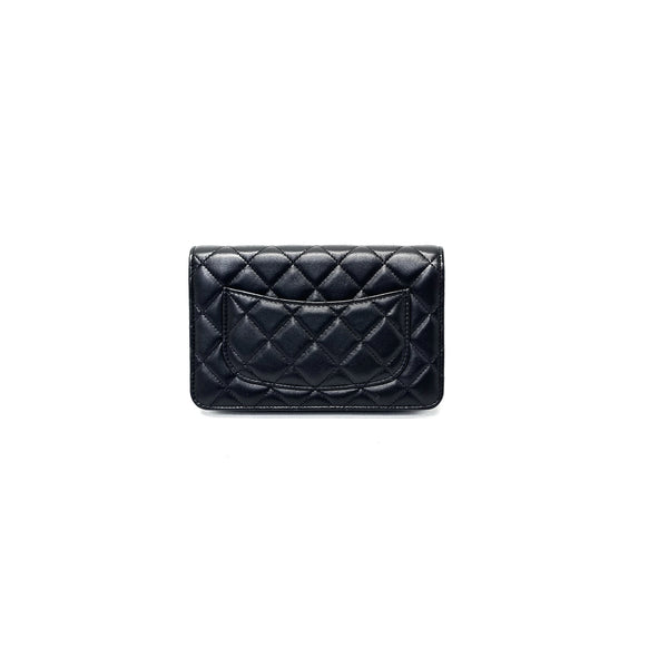 Chanel Wallet On Chain Lambskin Ghw (Black)