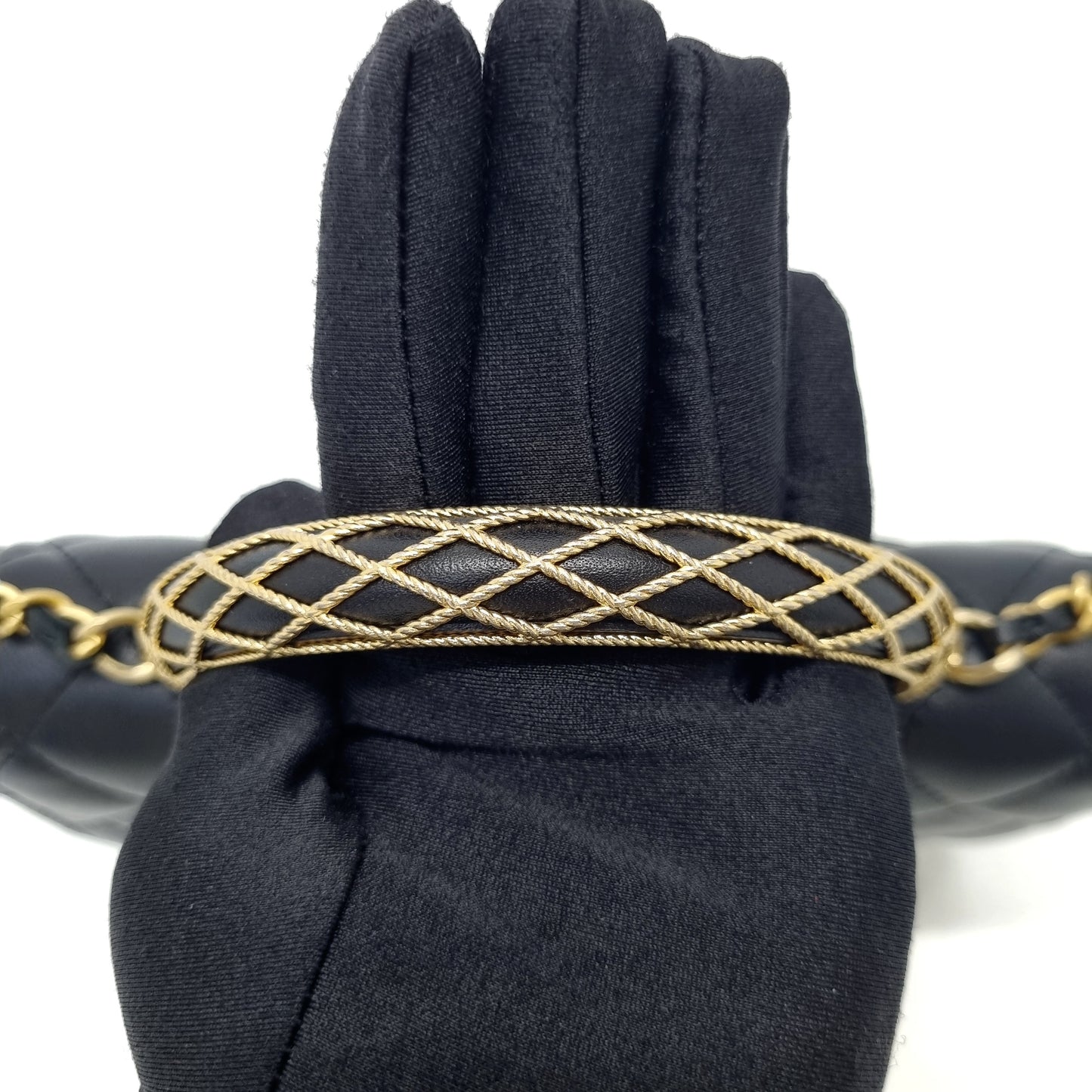 Chanel Wallet On Chain With Top Handle Lambskin Ghw (Black)