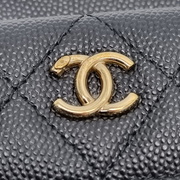 Chanel Zippy Wallet 2020 Cruise Caviar Ghw (Black)