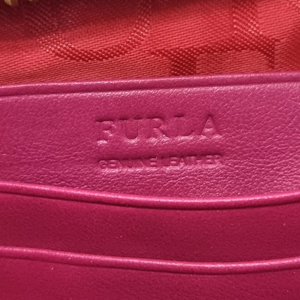 Furla Wallet Zippy Long Big Embossed Croc Leather Ghw (Red)