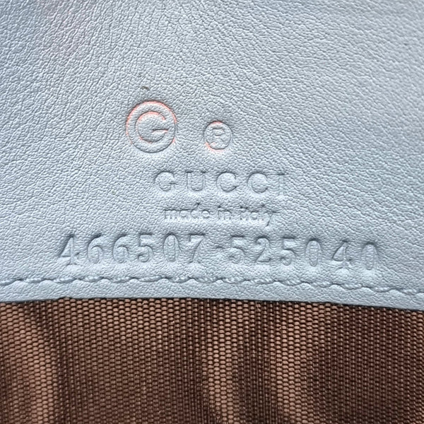 Gucci GG Microguccissima Leather Wallet On Strap Ghw (Light Blue)