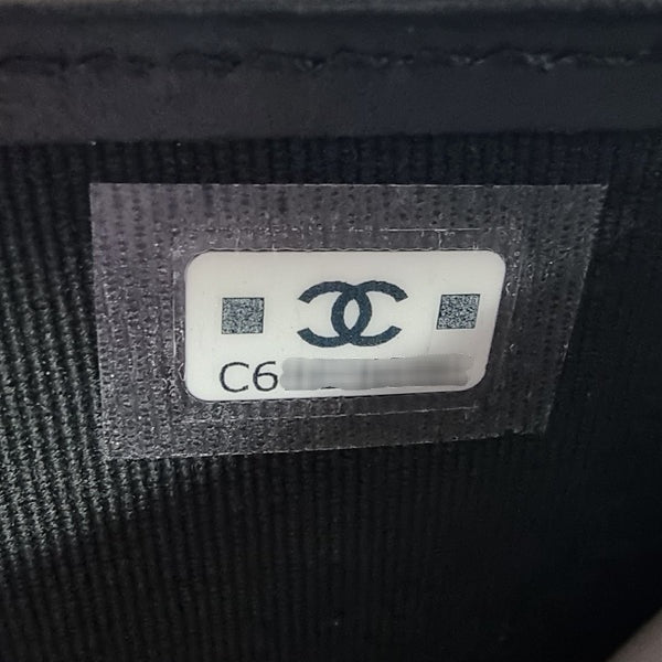 Chanel Boy Trifold Compact Wallet Caviar Ghw (Black)