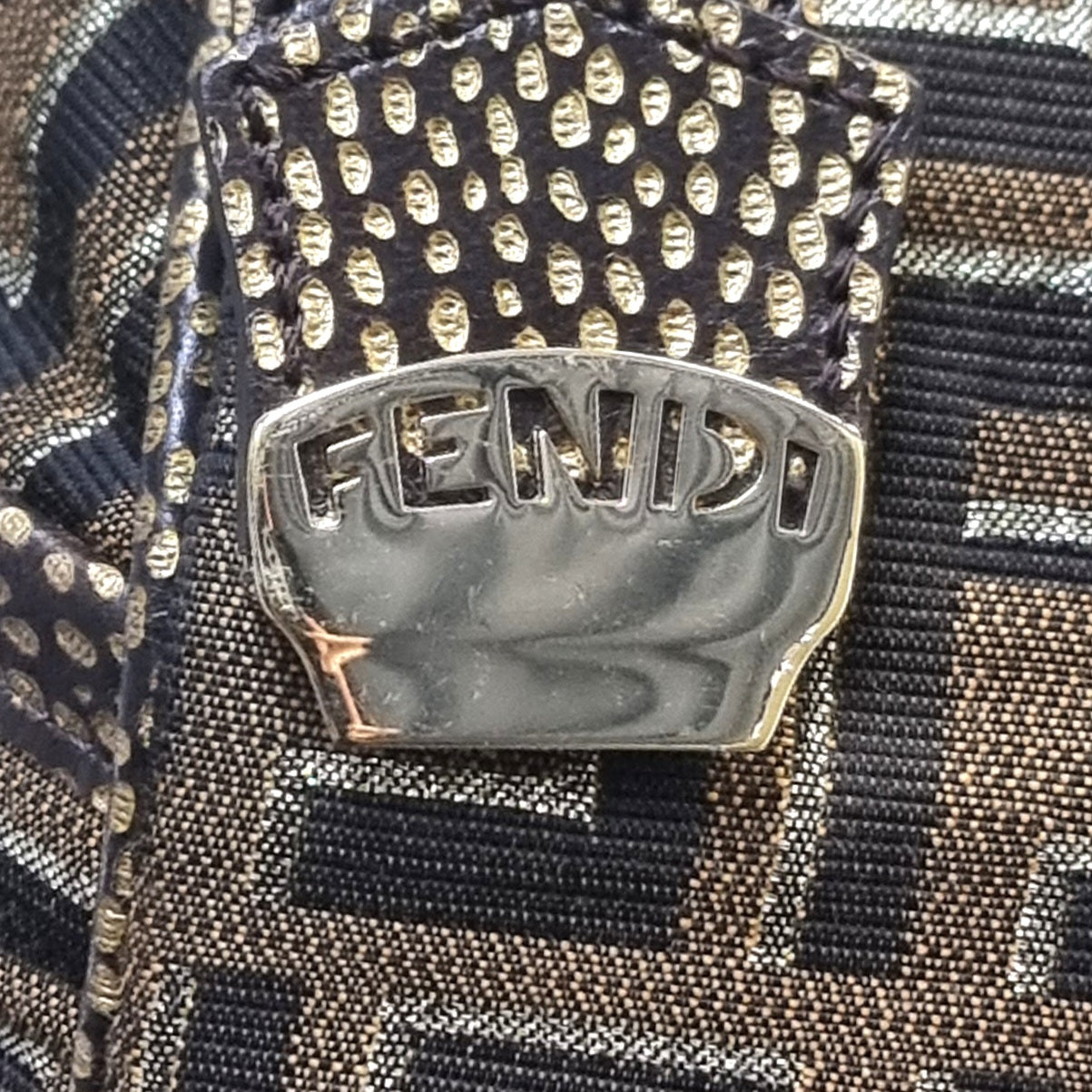 Fendi Tobacco Zucca Print Canvas Medium Boston Ghw (Brown)
