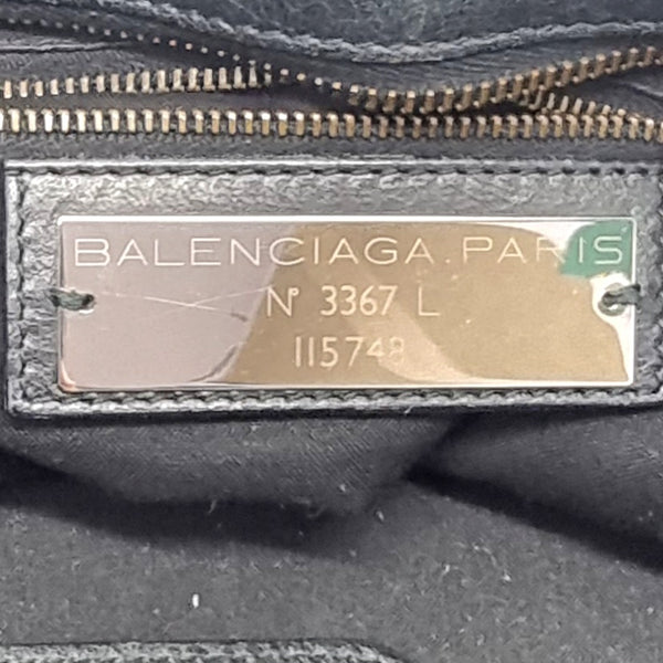 Balenciaga Classic Mini City Agneau Lambskin Leather Antique Brass Hw (Black)