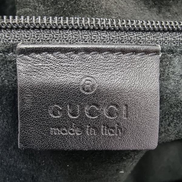 Gucci Gather Soft Leather Top Handle Shw (Black)