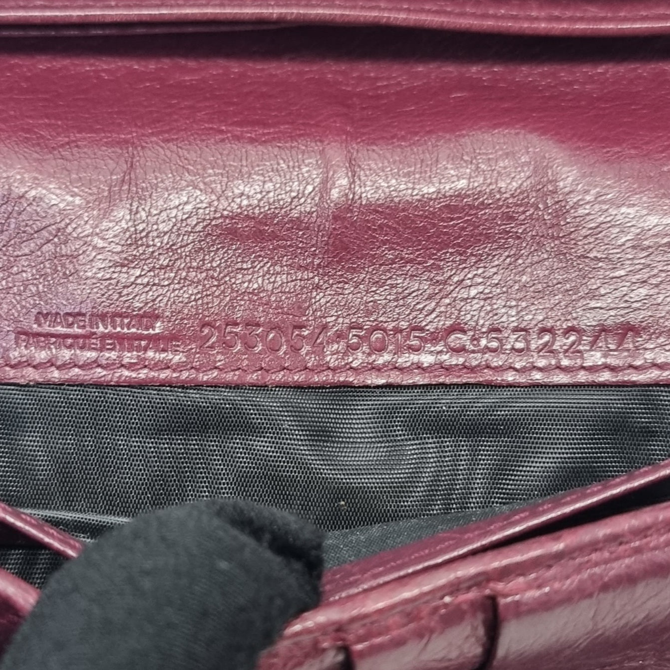 Balenciaga Bifold Continental Leather Long Wallet (Burgundy)