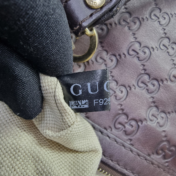 Gucci GG Guccissima Lovely Heart Interlocking G Leather Shoulder Bag Ghw (Brown)