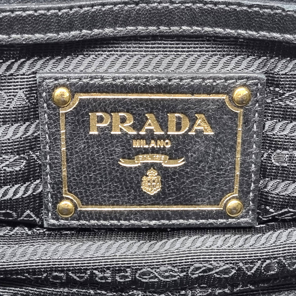 Prada BN1407 Gaufre Nylon Tote Ghw (Black)