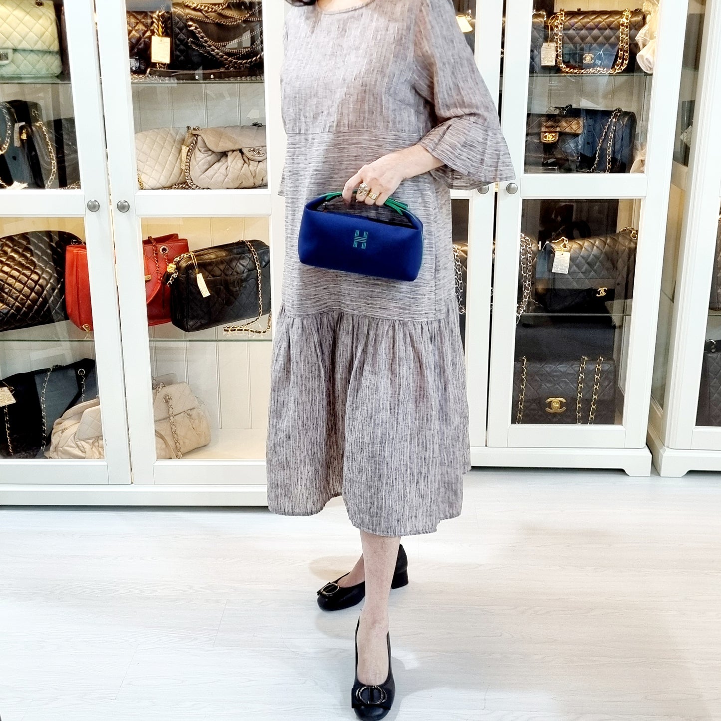 Hermes Bride A Brac Canvas Case Small Shw (Marine)