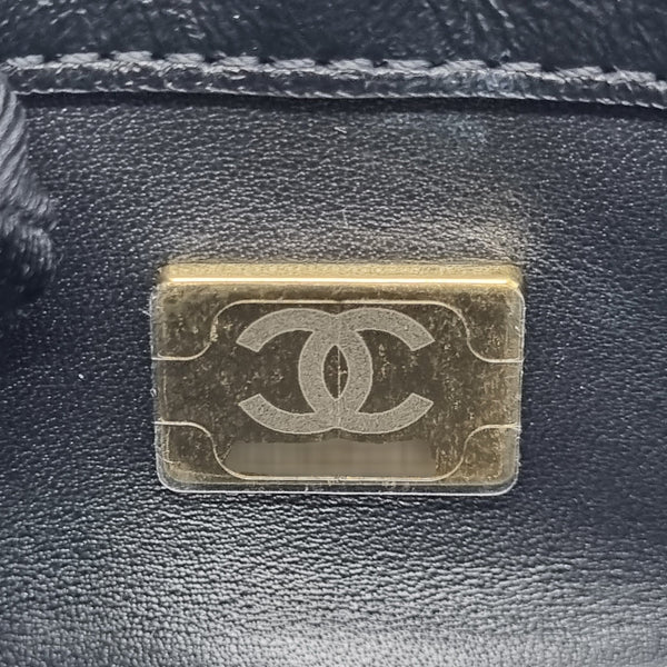 Chanel Mini Flap Bag Shiny Resistant Lambskin Leather Ghw (Black)