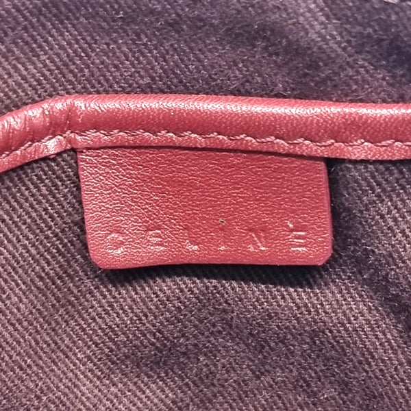 Celine C Macadam Canvas Pouch Ghw ( Red)