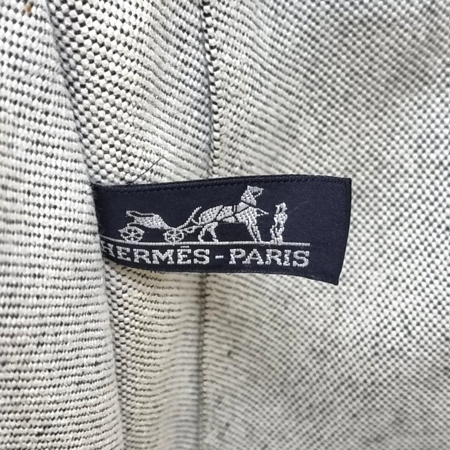 Hermes Fourre Tout GM Canvas Top Handle Phw (Beige/Black)