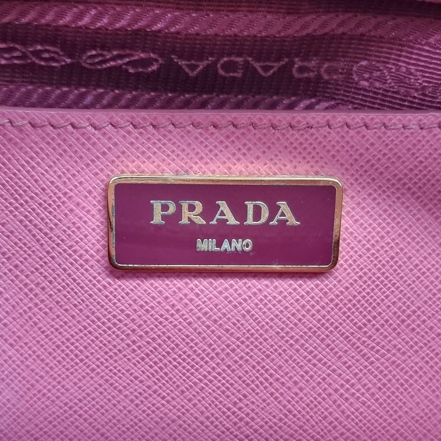 Prada BN2558 Saffiano Lux Tote Bag Ghw (Pink)