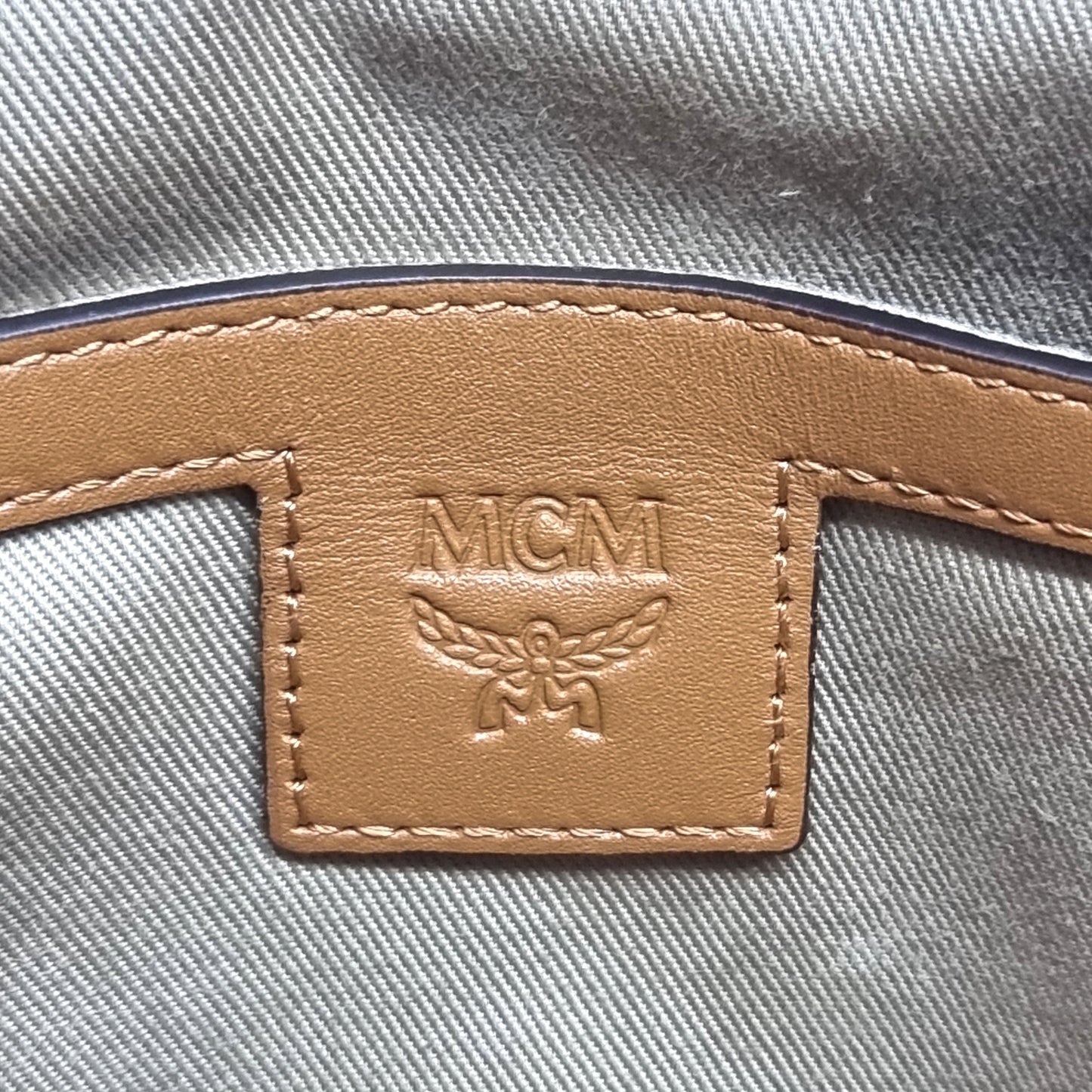 MCM Visetos Year Of The Mouse Mini Leather Tote Ghw (Cognac)