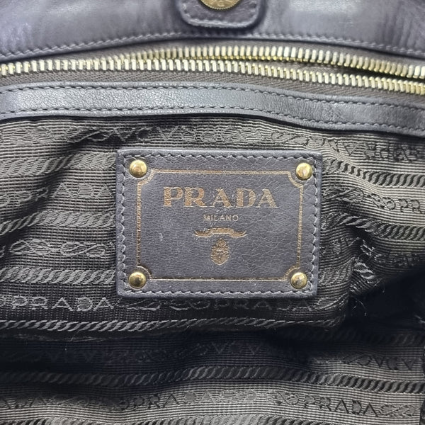 Prada Nylon Jacquard Tote Ghw (Black)