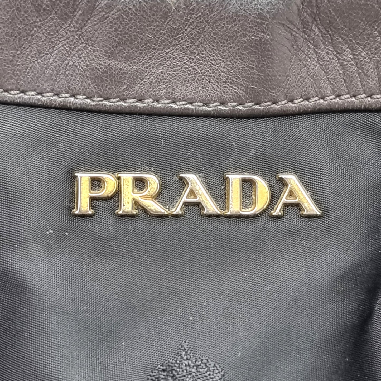 Prada Nylon Jacquard Tote Ghw (Black)