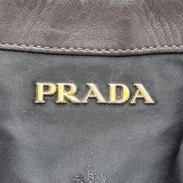 Prada Nylon Jacquard Tote Ghw (Black)