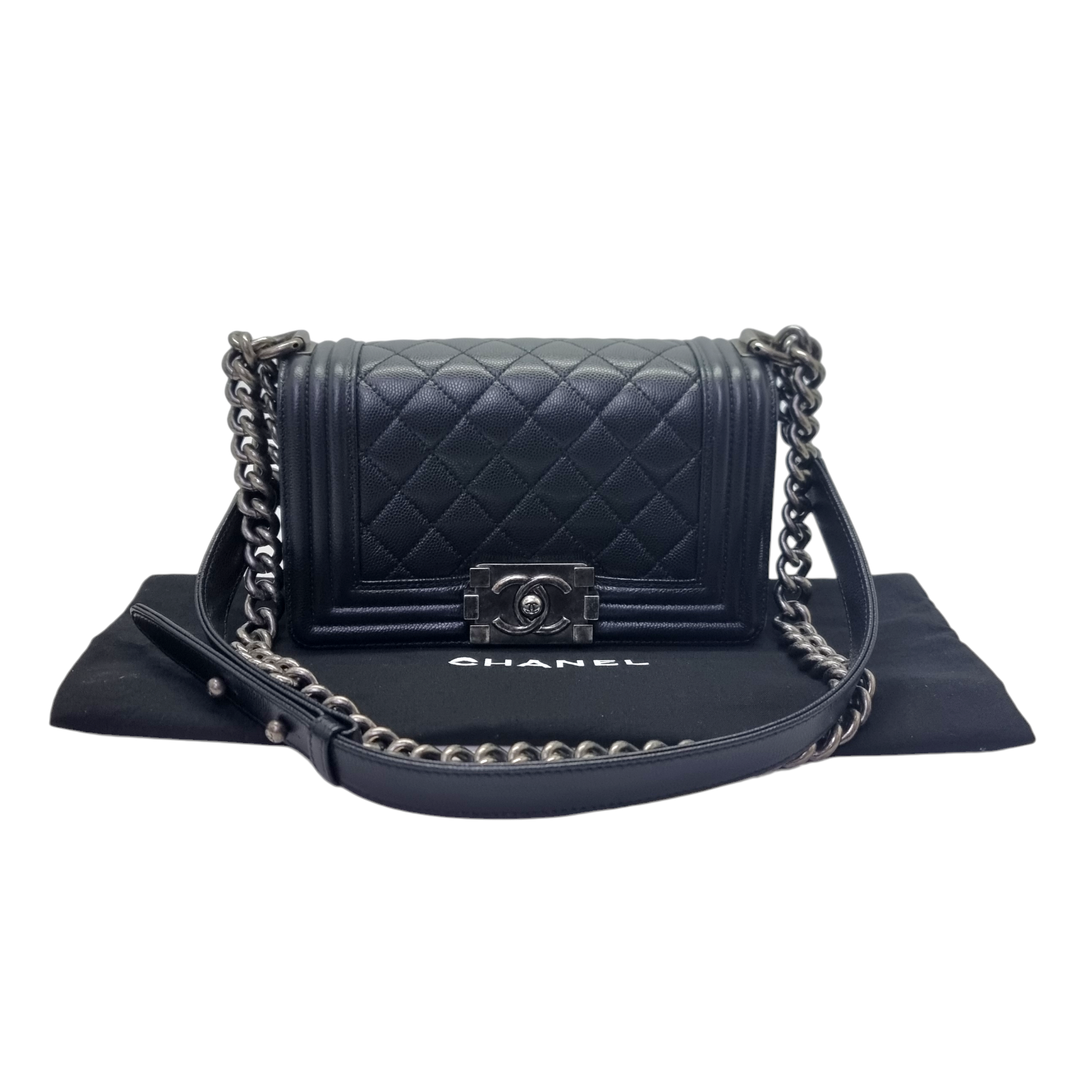 Chanel Boy Small Caviar Shw (Black)