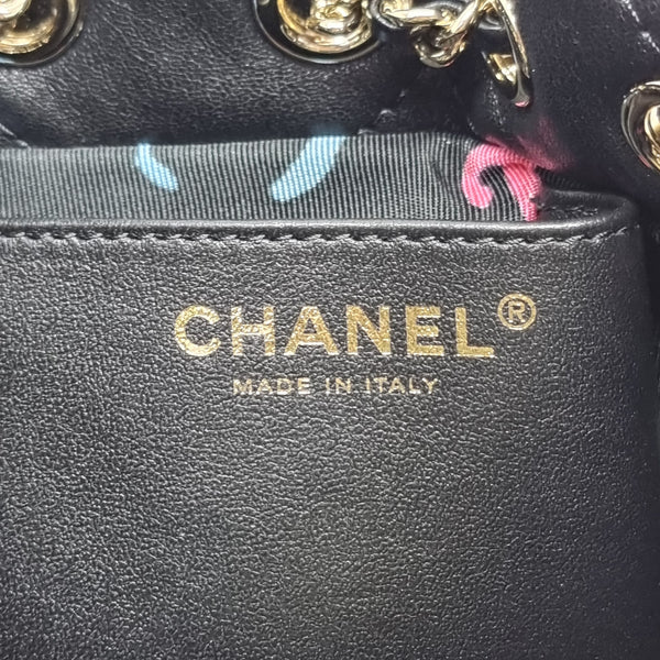 Chanel Backpack Shiny Lambskin Ghw (Black)