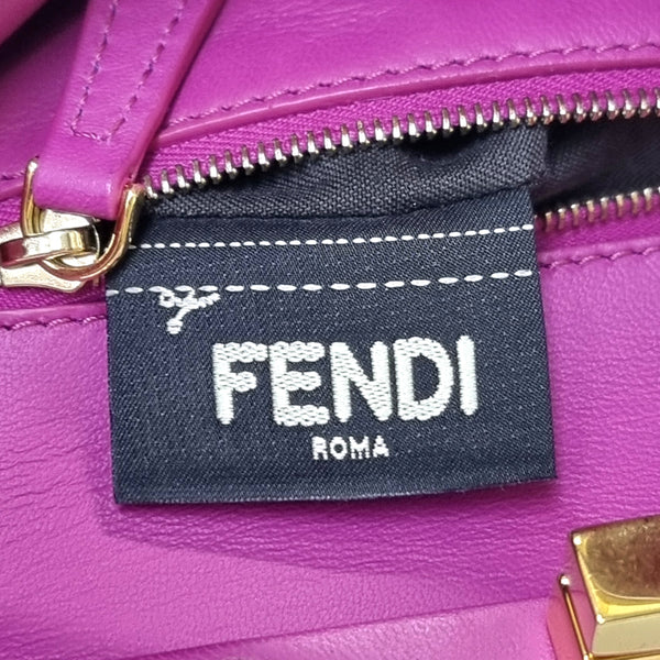 Fendi Peekaboo Mini Nappa Leather Tote Bag Ghw (Fuchsia)