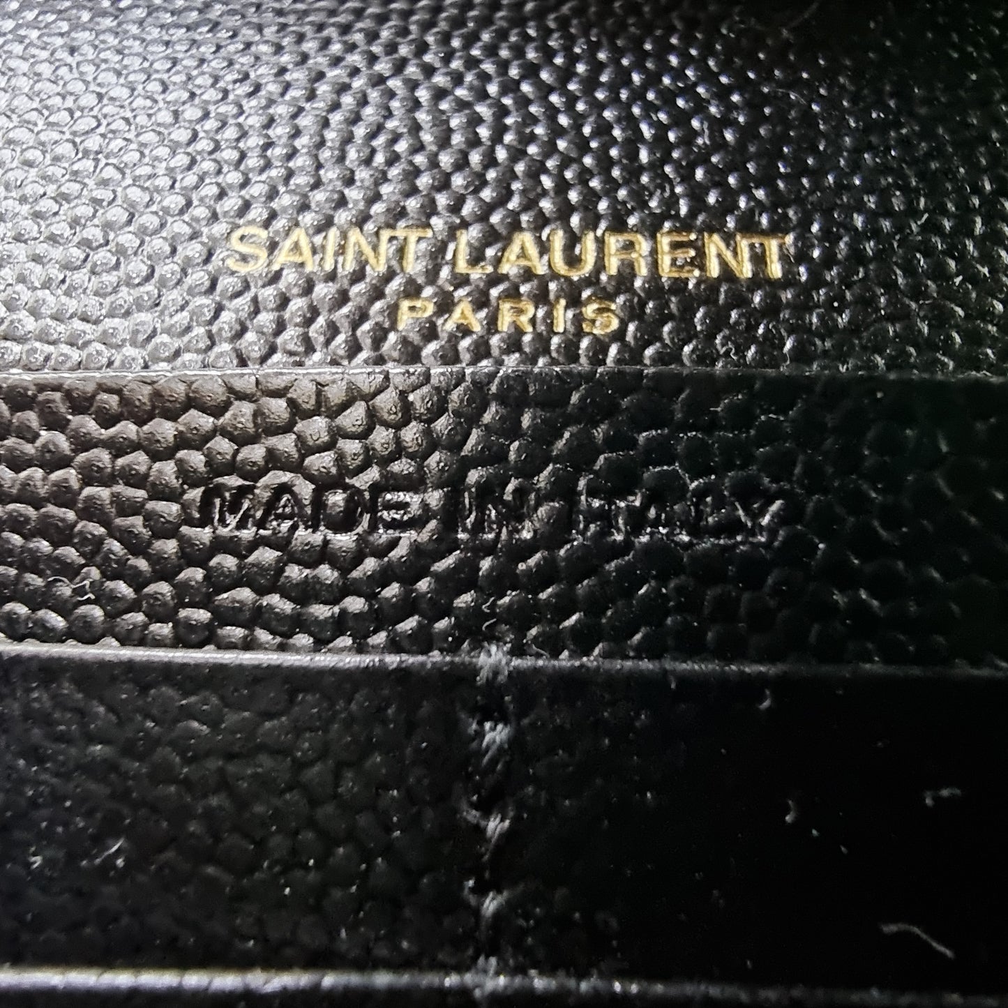 YSL Wallet On Chain Cassandre Envelope Leather Large Ghw (Black)