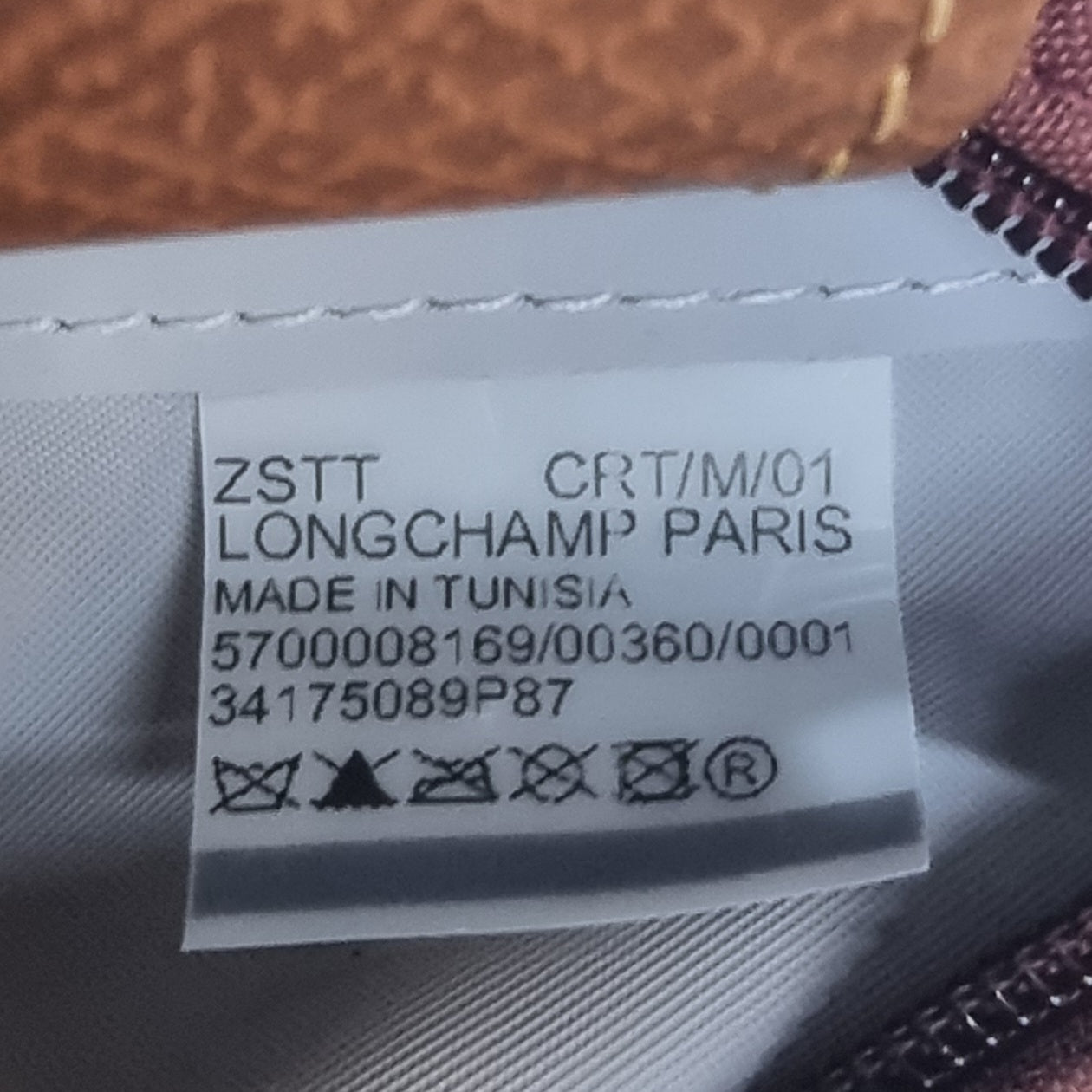 Longchamp Le Pliage Original Recycled Canvas Pouch W/Handle Ghw (Burgundy)
