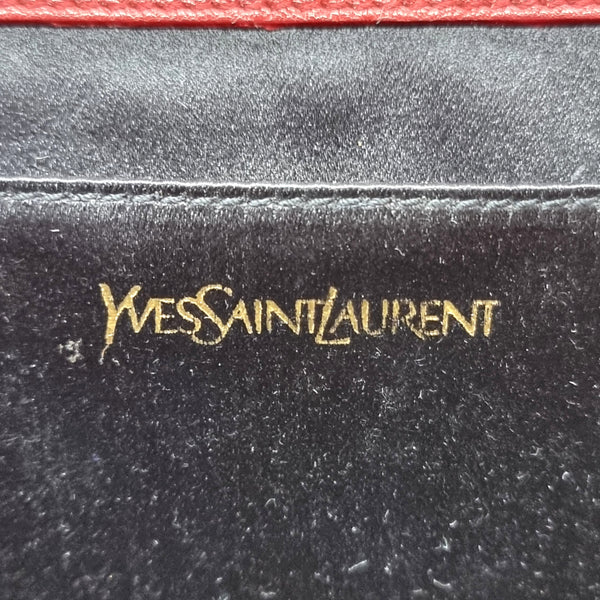 YSL Clutch Belle Du Jour Large Leather (Red)