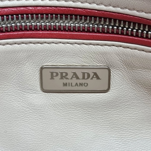 Prada BP0452 Vintage Nappa Calfskin Leather Crossbody Bag Shw (Red)