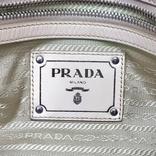 Prada BN1789 Gaufre Leather Tote Shw (Ecru/Beige)