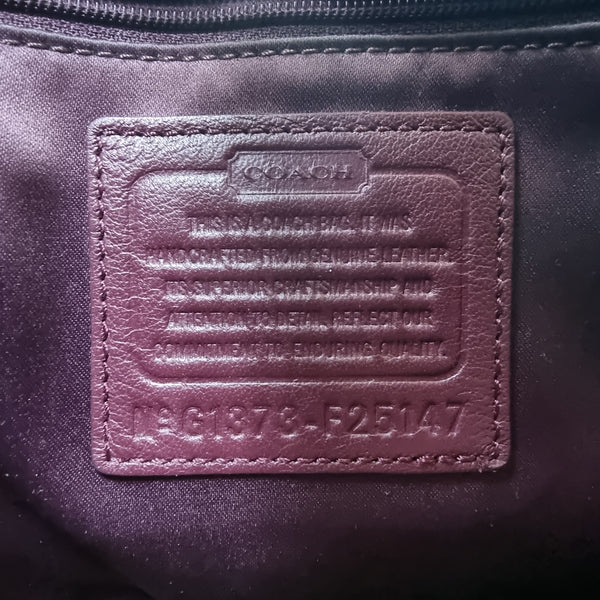 Coach Taylor Suede Exotic Leather Crossbody Shw (Bordeaux)