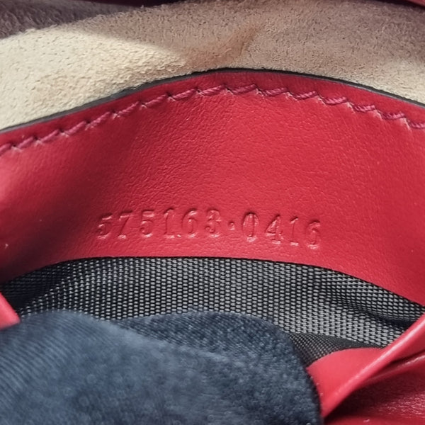 Gucci GG Marmont Matelasse Mini Bucket Bag Ghw (Red)