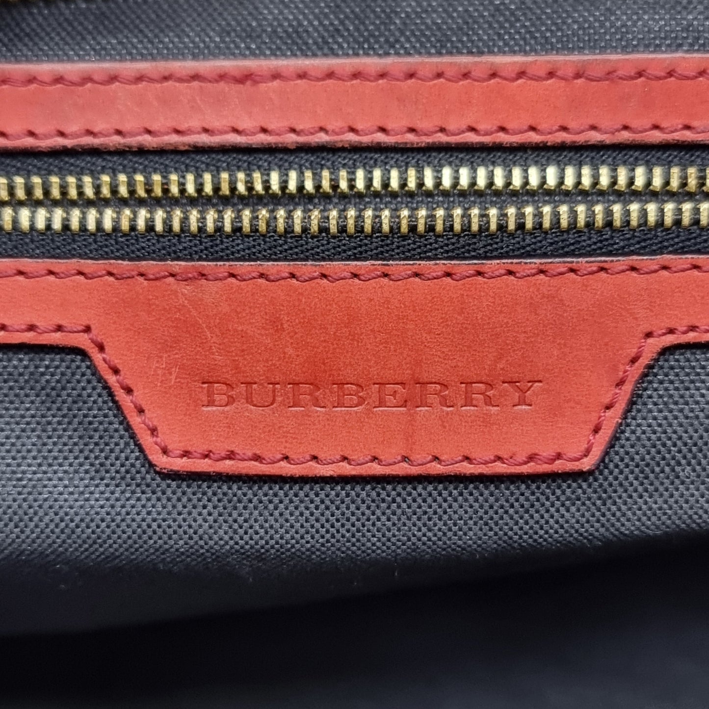 Burberry Alchester Medium Horseferry Check Canvas Boston Bag Ghw (Red)