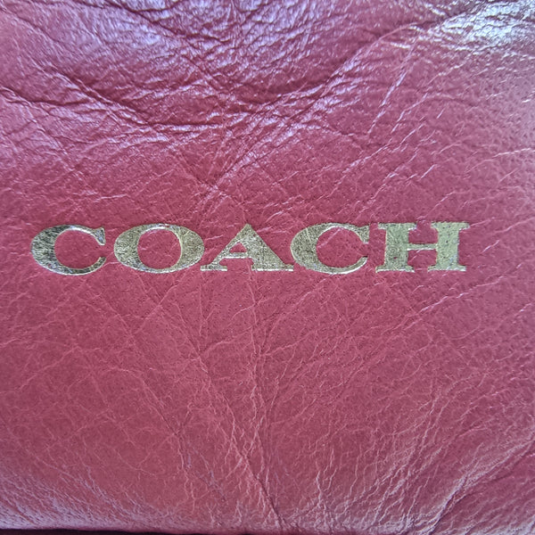 Coach Madison Gathered Twist Leather Mini Tote Ghw (Watermelon/Red)